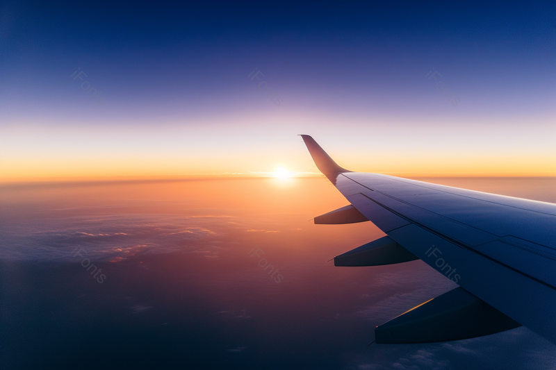 日出日落云层飞机外景色实拍摄影图,高清,摄影图,摄影图片,图片大全,摄影图免费下载